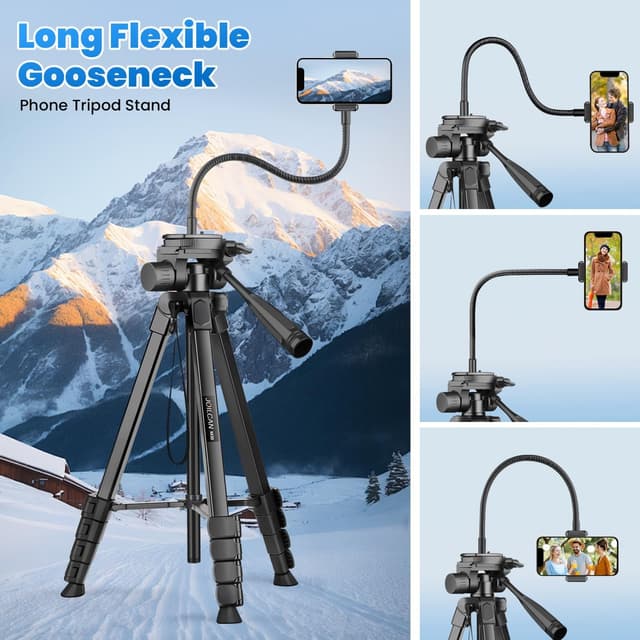 Detalle de JOILCAN 206 cm Kamera-Stativ für Handy 35 cm