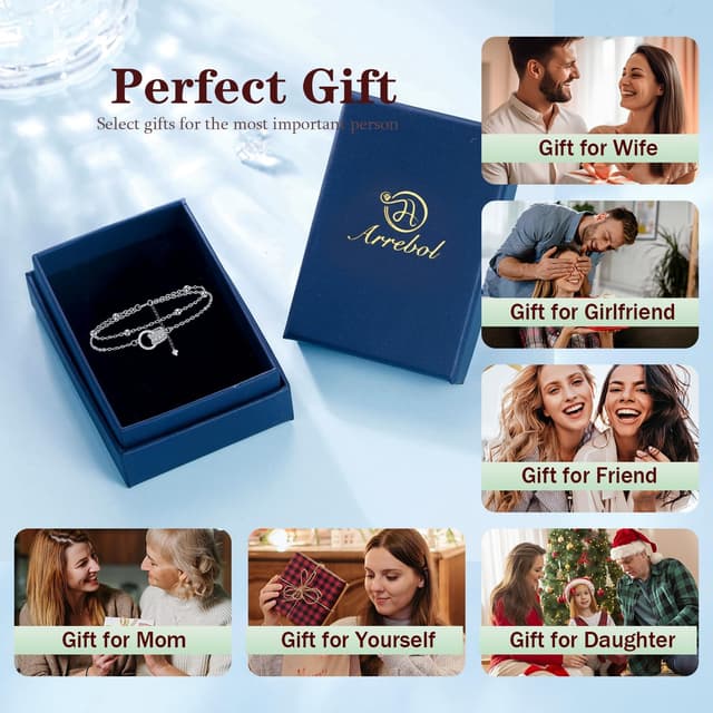 Thumbnail 6 de Bracelet argent 925 Arrebol, double chaîne 20 cm