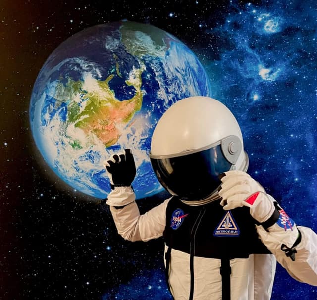 Detalle de CORFOTO 7x5ft Space Universe Earth Halo Backdrop Fabric for Photo Booth & Party Photography