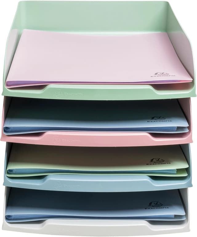 Detalle 2 de Exacompta 111303SETD Corbeilles Autentik 4 couleurs