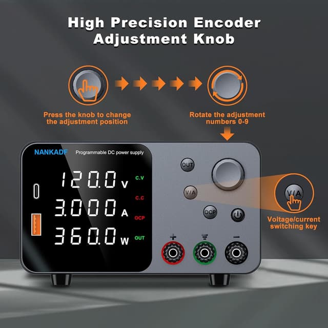 Detalle 2 de Labornetzgerät 120V 3A DC Encoderregelung