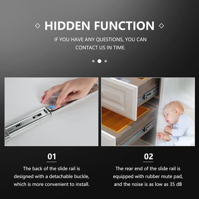 Thumbnail 2 de AOLISHENG Schubladenschienen Vollauszug 300mm 45 kg ⌚?