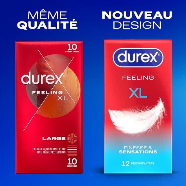 Detalle de Durex FEELING XL 60 mm — 24 préservatifs