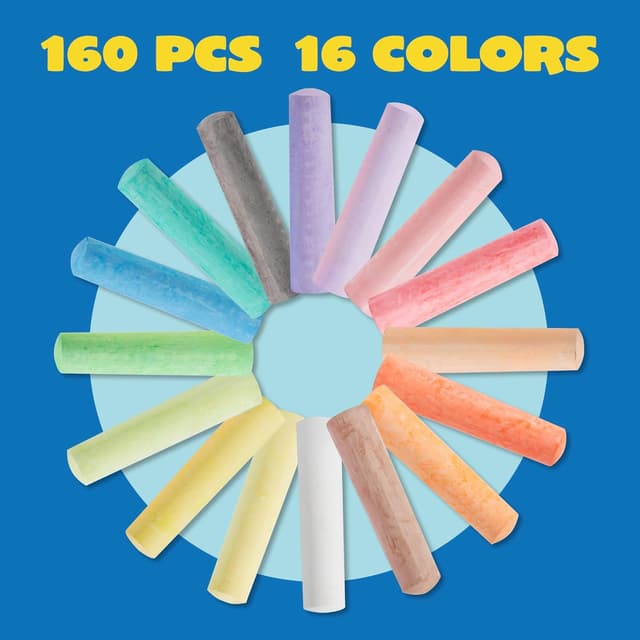 Thumbnail 1 de JOYIN 160 PCS Sidewalk Chalk Set 160pc