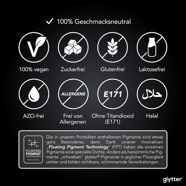 Thumbnail 5 de Glytter Glitzerpulver Neongrün 100 Getränke 🍹