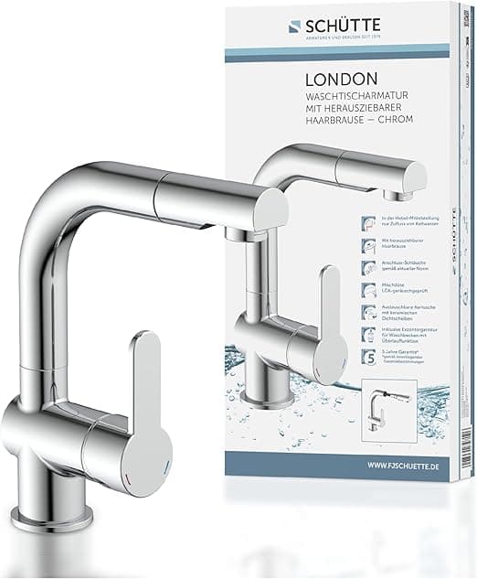 Imagen de Schütte 79710 Grifo de Lavabo London 💧 Cromado en OfertitasTOP