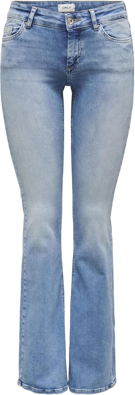 Detalle de ONLY Female Flared-Jeans ONLBLUSH mit niedrigem Bund – Flared Fit aus Baumwolle