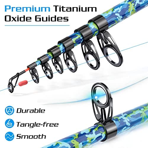 Detalle de Sougayilang Fishing Rod and Reel Combo with Telescopic Pole ⚓