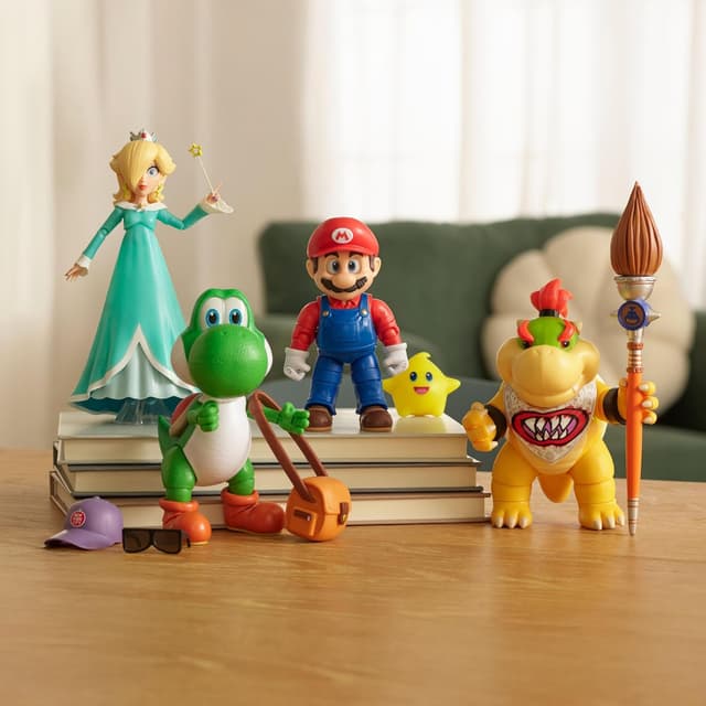 Detalle de Jakks Pacific The Super Mario Galaxy Movie Mario 5" (12.7cm) action figure with accessory