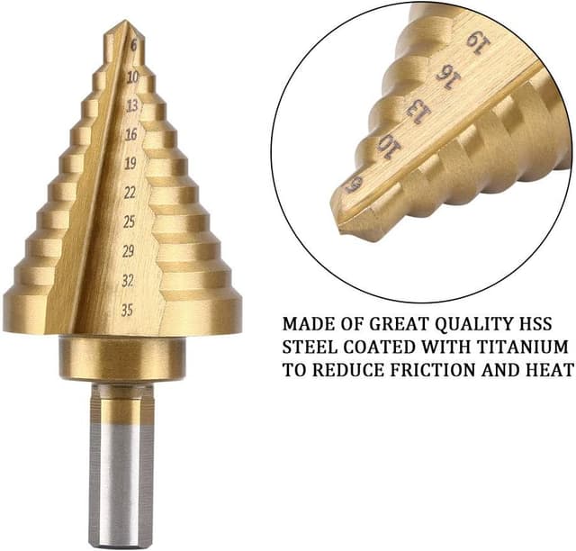 Detalle de Flintronic Brocas escalonadas 5 piezas