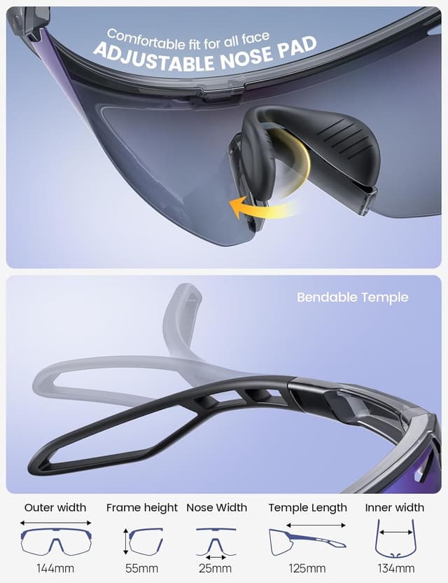 Detalle 2 de Lamicall Polarized Cycling Sunglasses 24g