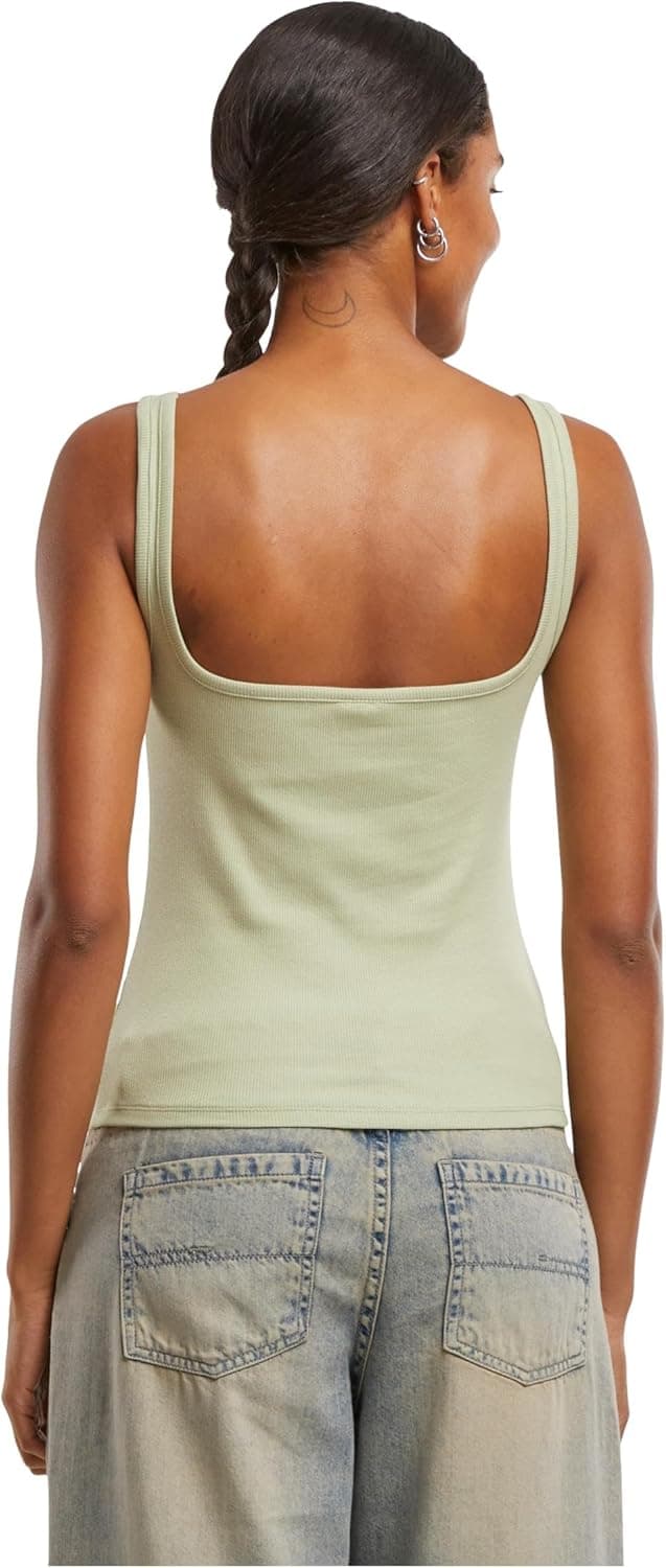 Detalle 2 de Urban Classics Wide-Neck-Top Damen 2er Pack Schwarz