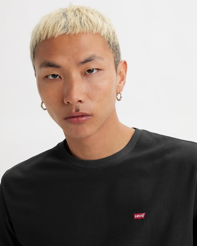 Detalle de Levi's Ss Original Housemark Tee M para hombre, Stonewashed Black