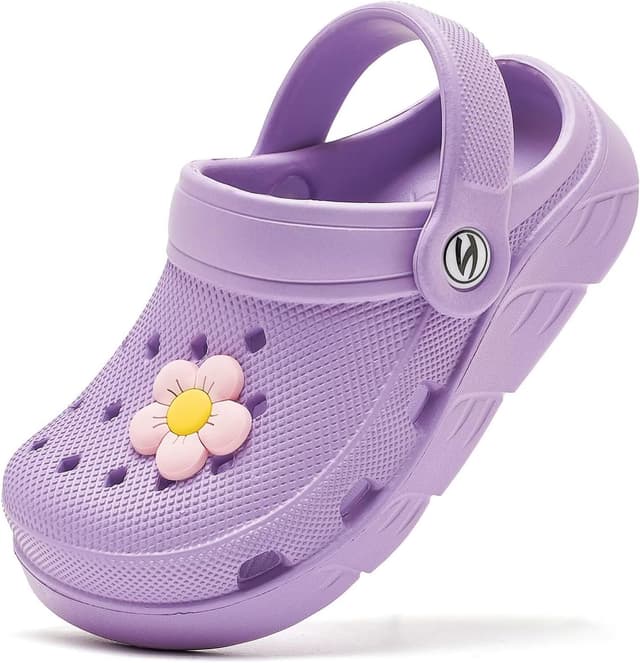 Detalle de HOBIBEAR Unisex Kinder Classic Clogs – atmungsaktive Gartenschuhe & Hausschuhe mit rutschfester Sohle