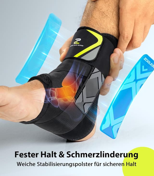 Detalle de ZOELION Schnellschnür Knöchelbandage mit auto-geformten Stabilisierungspolstern (XL)