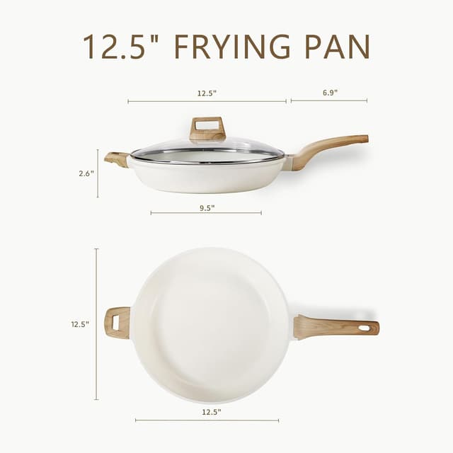 Thumbnail 1 de CAROTE 12.5 Inch Nonstick Frying Pan with Lid