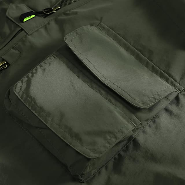 Detalle de Gilet de pêche YOUTHUP pour homme, léger et respirant avec 12 poches