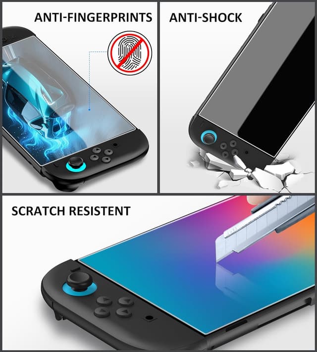 Thumbnail 6 de GAMSINGY Switch 2 Panzerglas-Schutzfolie (9H) – Schutzglas für Nintendo Switch 2 2025, 2 Stück