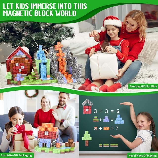 Thumbnail 4 de LFZXKJKJ 64Pcs Magnetic Blocks for STEM learning