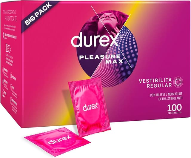 Imagen de Durex Pleasuremax 100 profilattici 56 mm en OfertitasTOP