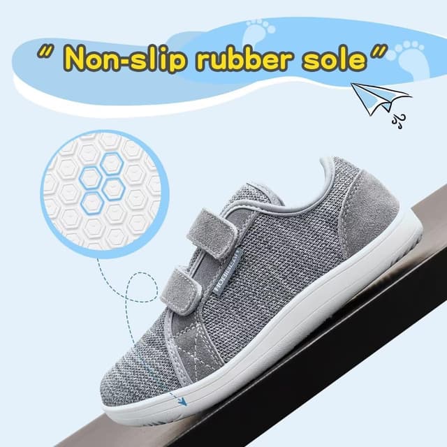 Detalle de HOBIBEAR Bambini Scarpe a Piedi Nudi larghe per trail, passeggio minimaliste