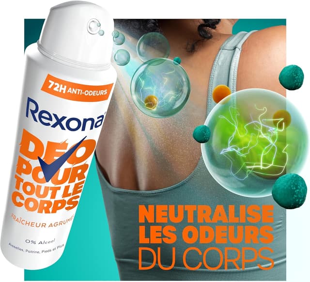 Thumbnail 3 de Rexona Déodorant spray 72h Fraîcheur Agrumes 2×150ml