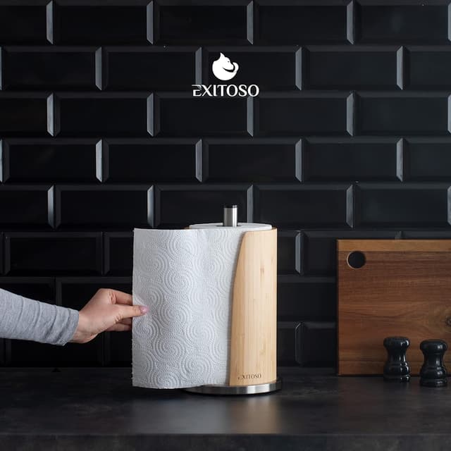 Thumbnail 6 de EXITOSO Portarrollos de Bambú y Acero Inoxidable