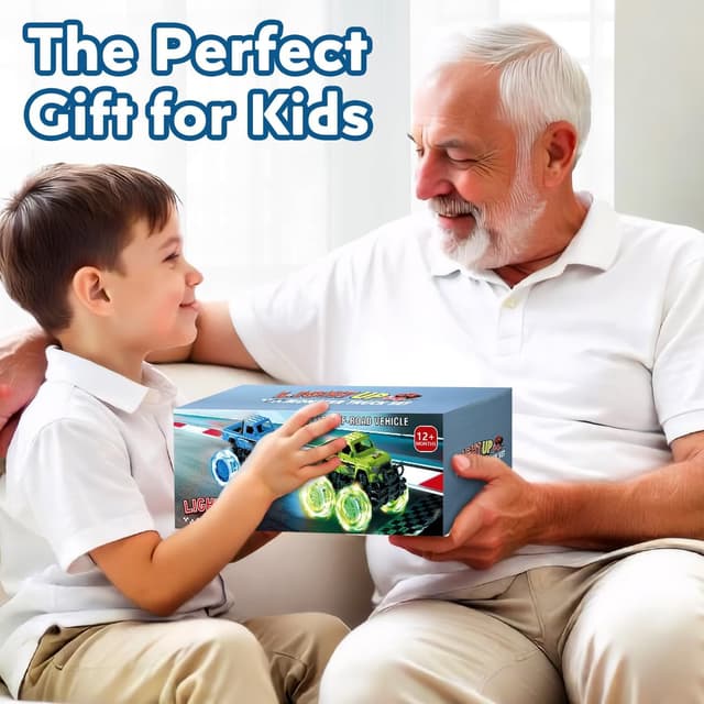 Thumbnail 6 de Winstico 2 Pack Monster Truck light-up cars for toddlers