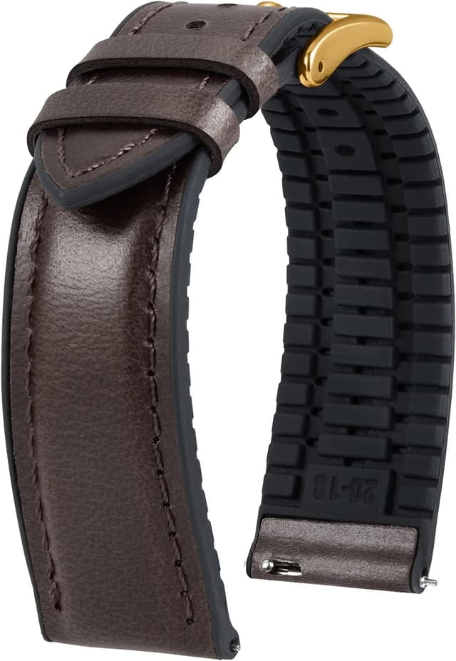 Detalle de BINLUN Leather Watch Strap 14mm quick swap