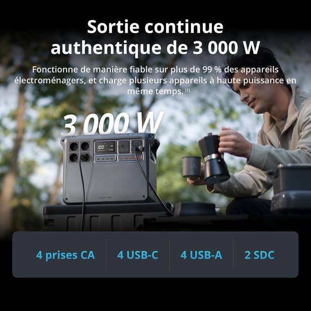 Detalle 2 de DJI Power 2000 station électrique 3000W