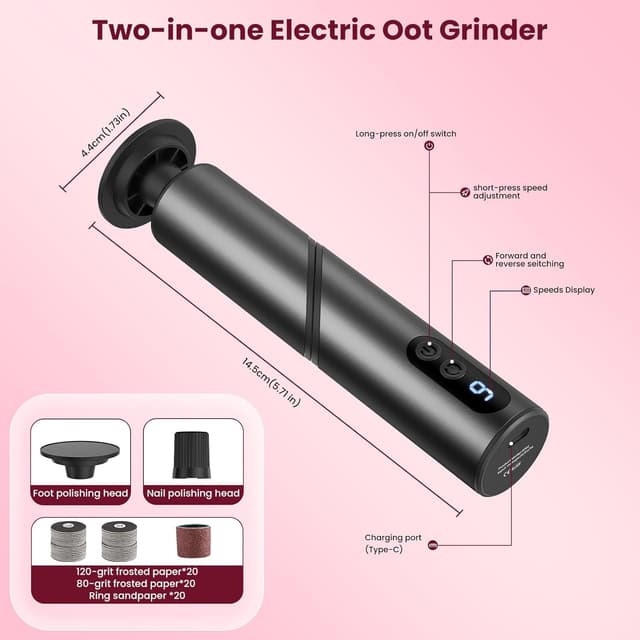 Detalle de PKBD 2 in 1 foot file 1800 mAh