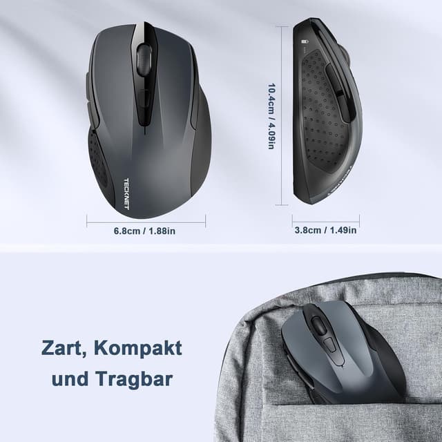 Thumbnail 4 de TECKNET Kabellose Maus 2600 DPI đź–±