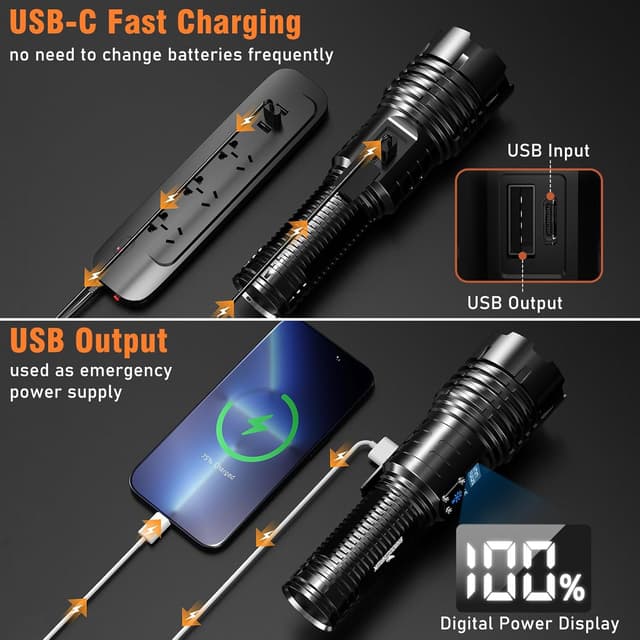 Thumbnail 4 de Shadowhawk XHM77.2 500000L LED Rechargeable Torch 🔦