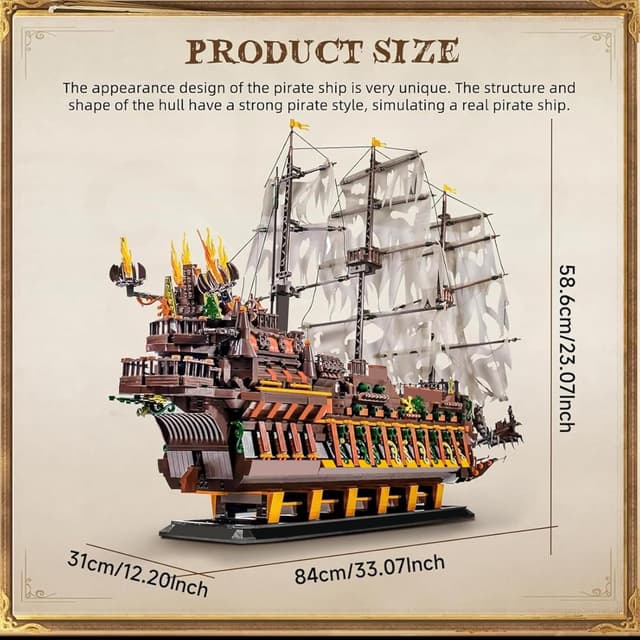 Thumbnail 5 de Mould King Large Pirates Ship 4364+ 🧩