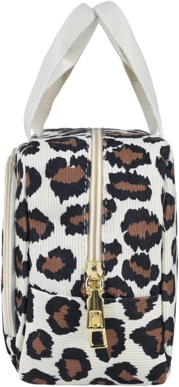 Detalle 2 de Funtlend Kulturtasche Damen aus Cord mit Aufhängung – Kulturbeutel & Kosmetiktasche für Travel (25×9×16 cm)