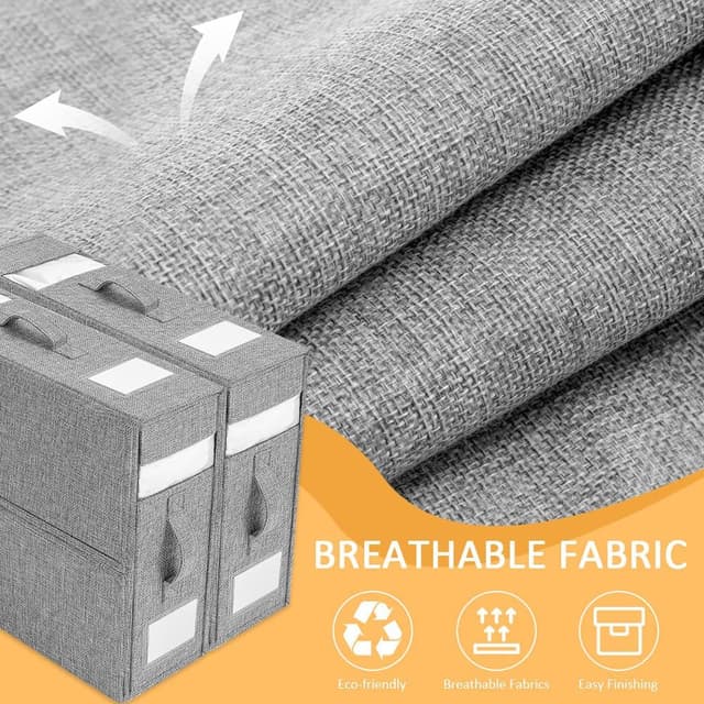 Thumbnail 4 de WANGIRL 6 Pack Linen Storage Boxes for Bedding