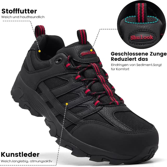 Detalle de SHULOOK Herren Wanderschuhe Wasserdicht Leichte Trekkingschuhe