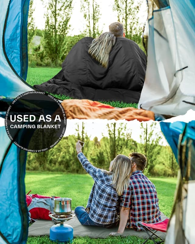 Detalle de Sportneer Sacco a pelo estivo 15°C–25°C, leggero e idrorepellente per adulti