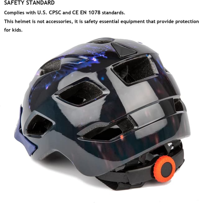 Detalle 2 de Exclusky Kinder-Fahrradhelm für Jungen und Mädchen (50–57 cm, ab 5–13 Jahre) mit Visier und verstellbar