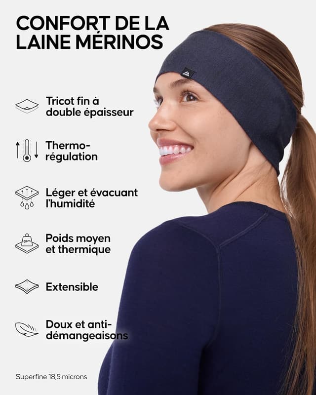 Thumbnail 1 de DANISH ENDURANCE Bandeau Mérinos 180 g/m²