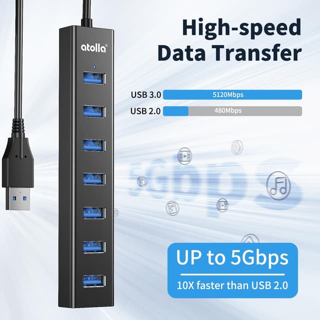 Thumbnail 1 de atolla USB 3.0 Hub 8-Port