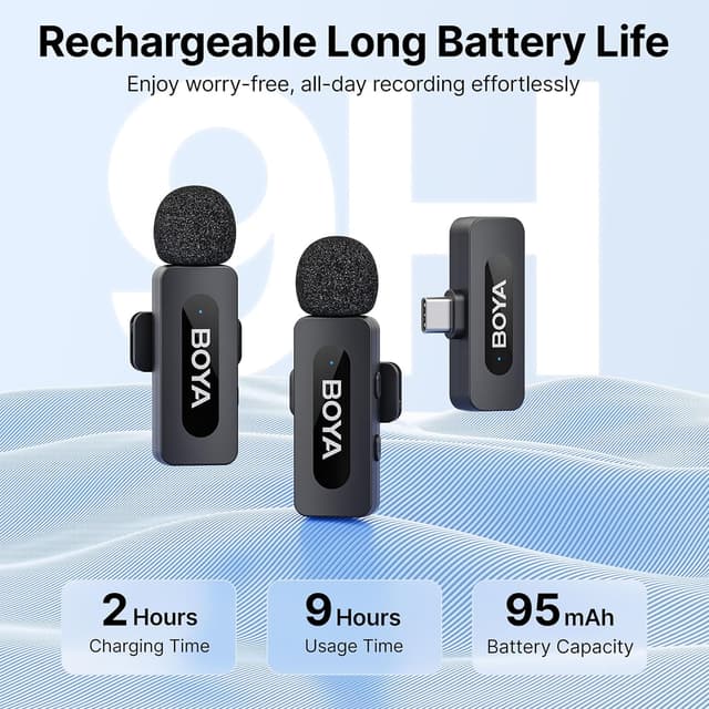 Thumbnail 5 de BOYA BY-V20 microphone sans fil 9h 🎤