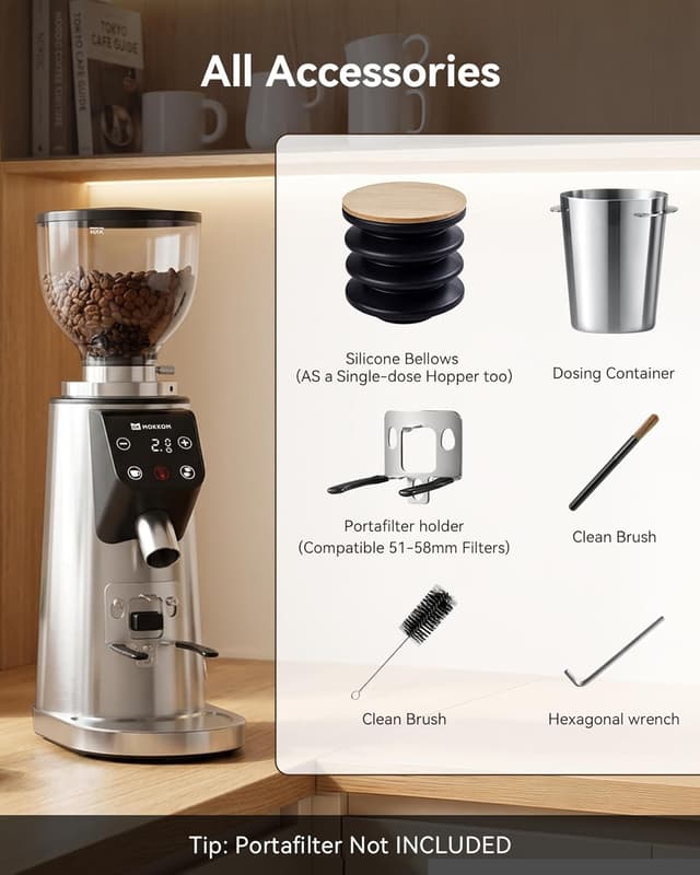 Thumbnail 6 de MOKKOM 64mm flat burr grinder timer