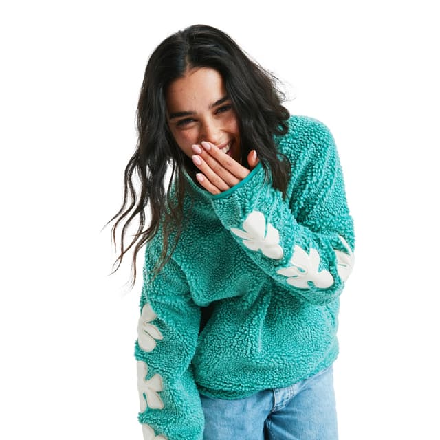 Detalle 2 de Roxy Far Away: forro polar de mujer con cremallera y tejido tipo sherpa