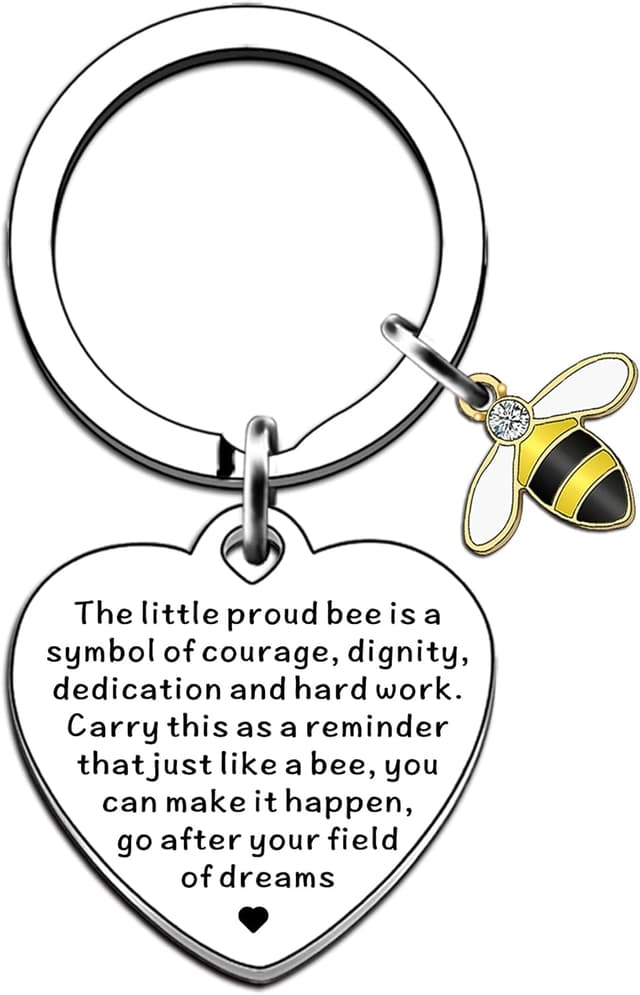 Detalle de JMIMO Bee keyring leaving gift for colleagues, teachers and friends