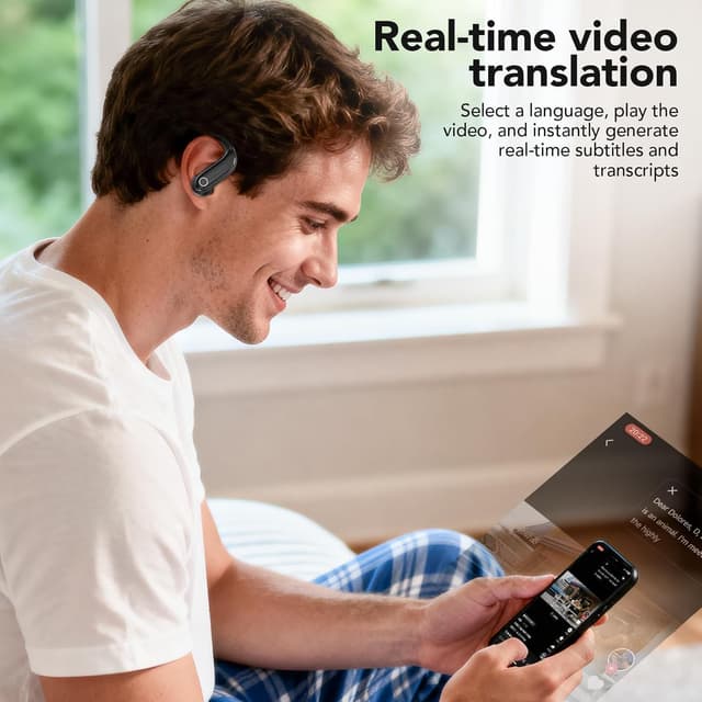 Detalle 2 de NE61 AI Translation Earbuds with LCD Touch Screen, Heart Rate & Blood Oxygen Monitoring