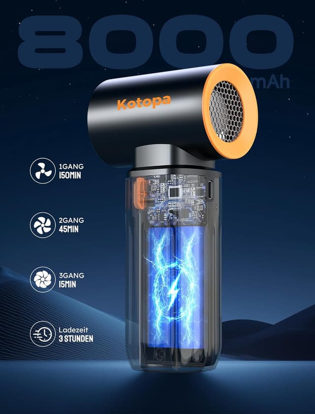 Detalle de Kotopa Kedoyoy Elektrische Staubgebläse 8000 mAh 🧹