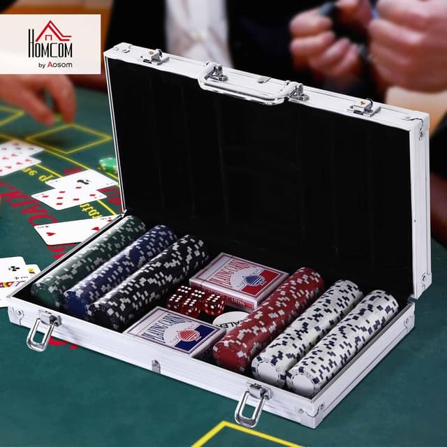 Thumbnail 1 de HOMCOM Maletín de Poker Profesional con Fichas y Cartas ♠
