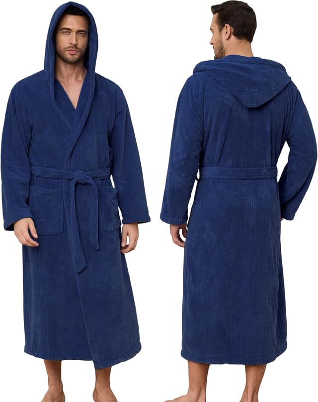 Imagen de PJGGZ Men's Hooded Towel Robe - Quick Dry 🧖 en OfertitasTOP