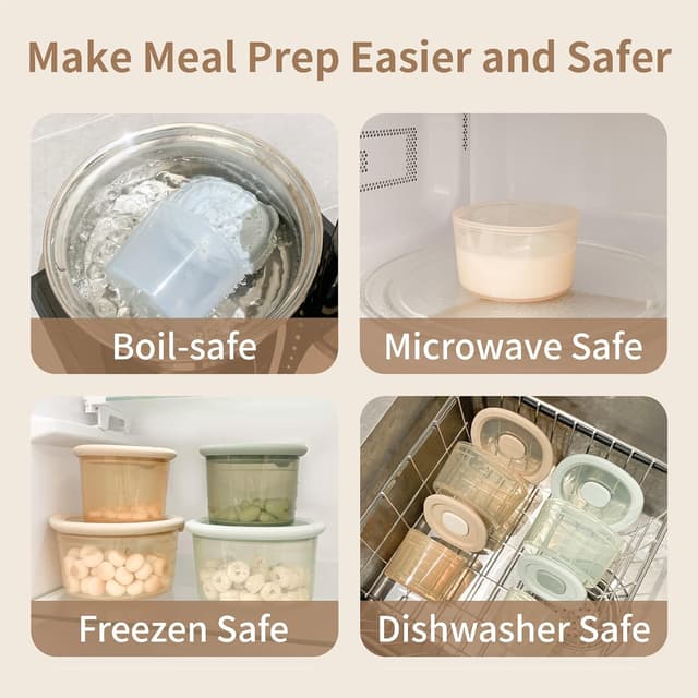 Thumbnail 4 de Moonkie 6-Pack 240 ml Babybrei Behälter